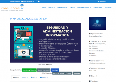 consultores.sv | Ficha de un Consultor