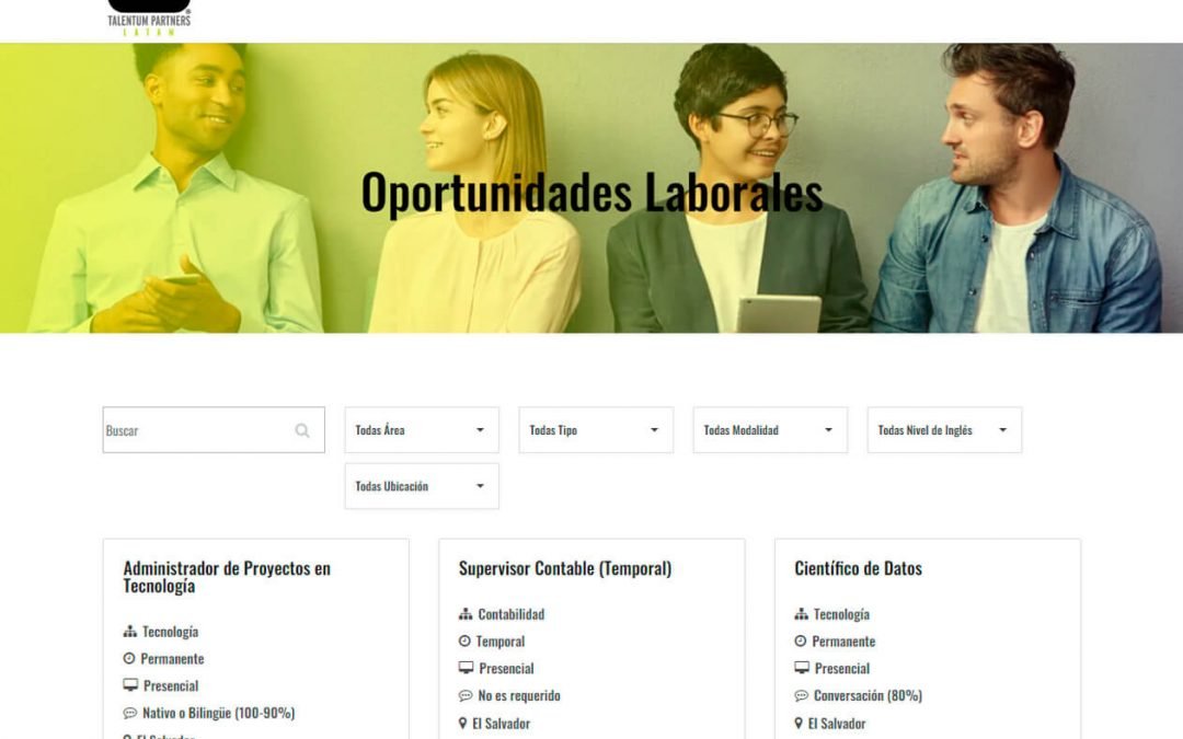 Job Board for website talentumpartners-latam.com