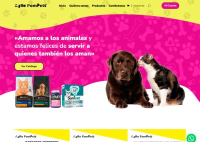 Desarrollo de tienda en línea agropompets.com