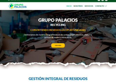 Desarrollo de sitio web grupopalaciosrecycling.com