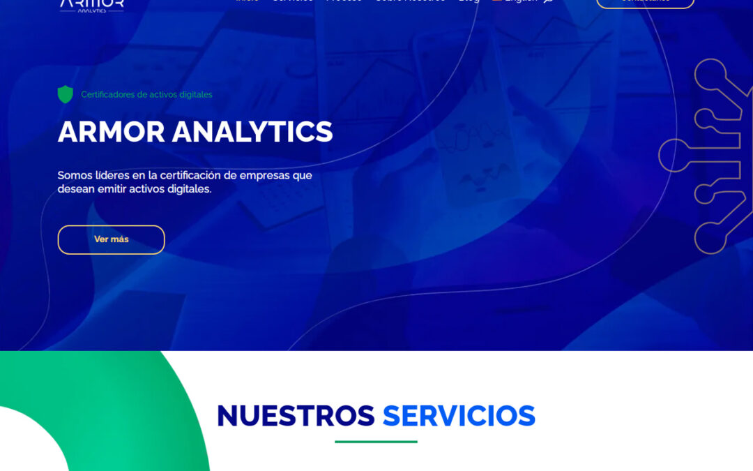 Desarrollo de sitio web armoranalytics.sv